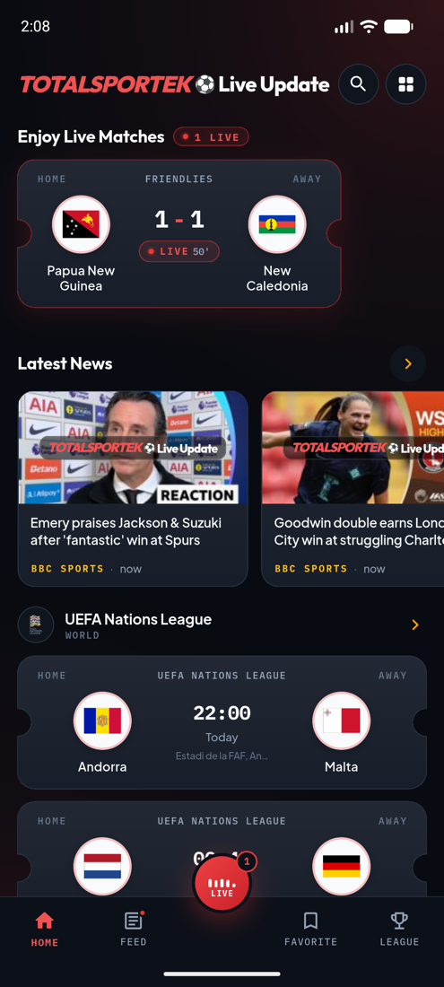 TotalSportek app screen preview